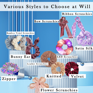 Custom High Quality Luxury Silk Satin Ponytail <strong>Hair</strong> Scrunchies Ties Elastic <strong>Hair</strong> <strong>Bands</strong> With Logo <strong>for</strong> Women <strong>Girls</strong> - Product Image 6