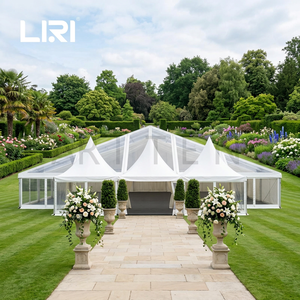 Tente d'événement de <span class=keywords><strong>chapiteau</strong></span> transparent de banquet de mariage portable de 500 places <span class=keywords><strong>avec</strong></span> climatisation - Product Image 1