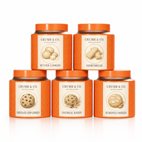 Boterkoekjes Shortbread Lege Ronde Blikken Verpakking met Deksel Bakkerij Opslag Aangepaste Logo Bulk Luchtdicht Verzegeld Voedselveilige Ronde Blikken Verpakking