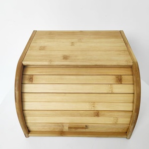 Tự Nhiên Bằng Gỗ Cuộn Đầu Bánh Mì Hộp Góc Tre Bằng Gỗ Bánh Mì Bin Hộp Ban Đầu Rolltop Bánh Mì Hộp - Product Image 3