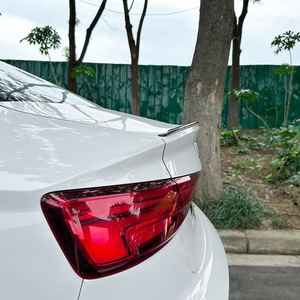 Audi A3 S3 8V Sedan Rear <b>Trunk</b> Spoiler Piano <b>Black</b> Carbon Fiber Texture Ducktail ABS 2014-2020 - Product Image 3