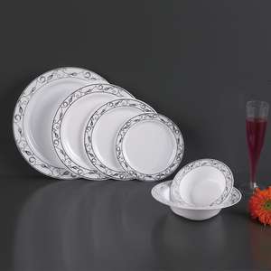 مجموعة عشاء بلاستيكية يمكن التخلص منها طبق مطعم قابل لإعادة الاستخدام مع ختم الدانتيل الساخن - Product Image 4