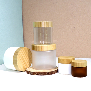 Pots cosmétiques en plastique multicolores avec couvercles en bambou, conteneurs rechargeables <span class=keywords><strong>pour</strong></span> <span class=keywords><strong>crème</strong></span> visage et beurre corporel, directement de l'usine - Product Image 2