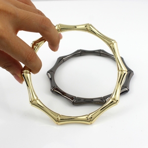 Metal <span class=keywords><strong>Bag</strong></span> Making Accessories Alta Qualidade Light Gold <span class=keywords><strong>Round</strong></span> Handles for Bamboo <span class=keywords><strong>Bag</strong></span> Handle for Handbags Purse - Product Image 3