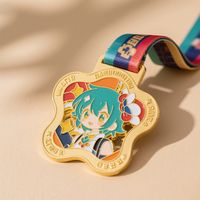 Medalla Personalizada de Aleación de Zinc Metálica Pintada con Logotipo Personalizado del Fabricante, Color Personalizado, Grabado Impreso, Premios con Cinta, Trofeos
