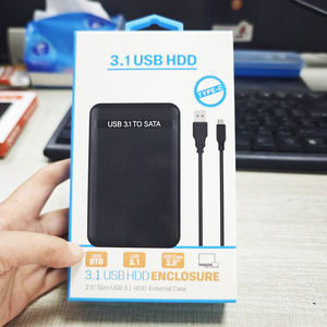 กล่องใส่ฮาร์ดดิสก์ภายนอกแบบพกพา วัสดุพลาสติก SATA พร้อมพอร์ต USB 3.1 ขนาด 2.5 นิ้ว รุ่นบางเฉียบ สำหรับคอมพิวเตอร์ ขายดี - Product Image 5