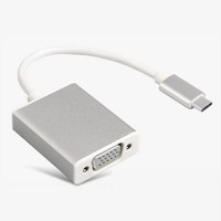 Kabel Data Definisi Tinggi USB 3.1 USB-C ke VGA untuk Laptop, Kabel Koneksi Layar 3.1 ke VGA