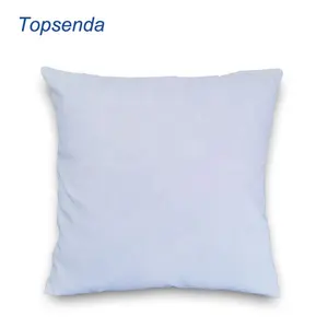 Vendita all'ingrosso in bianco 40 centimetri di Tela copertura del cuscino Pianura bianco 45 centimetri di tela cuscino copre per sublimazione