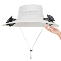 Chapeaux de soleil en nylon en gros avec ventilateurs pour hommes et femmes, chapeau de pêche rafraîchissant d'été avec ventilateurs pour la randonnée, le camping, la chasse FAN CAP