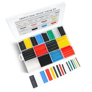 580Pcs 2:1 Verhouding Pe Diy Termoencogible Industriële Elektrische Waterpoef Heat Shrink Wrap Kabel Mof Tubing Assortiment Kit - Product Image 4