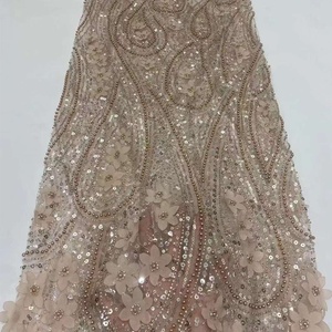 घूंघट शादी के लिए थोक स्वारोवस्की क्रिस्टल फीता कढ़ाई ट्यूल कढ़ाई कपड़ा चांदी