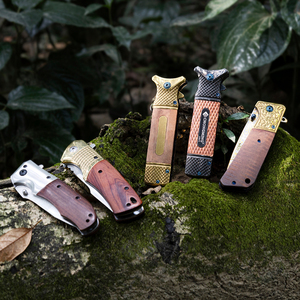 Bochen Factory Seller Tactical Survival <strong>Knives</strong> Wood Handle Folding Pocket <strong>Knife</strong> Outdoor Hunting Titanium <strong>Knife</strong> <strong>in</strong> Eva <strong>Box</strong> - Product Image 4
