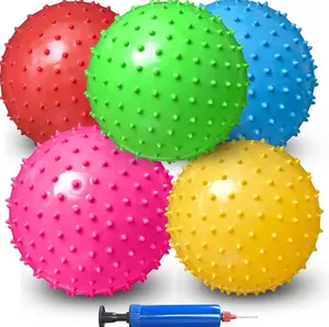 9-дюймовые надувные шарики, сенсорные шарики и острые массажные шарики для снятия стресса с насосом