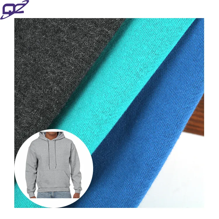 थोक विरोधी बैक्टीरिया गर्म आरामदायक कार्बनिक सादे कपास पॉलिएस्टर सीवीसी फ्रेंच टेरी कपड़े के लिए hoodies