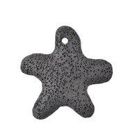 Pendentif étoile multicolore en pierre de lave brute de 50 mm, breloque étoile de mer en roche volcanique naturelle pour la fabrication de colliers, bijoux et artisanat DIY