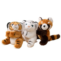 Bracelet claquant en peluche super doux personnalisé en forme de tigre/koala/léopard/éléphant, jouet animal en peluche fantaisie anti-stress