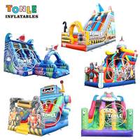 Glissade gonflable TONLE, nouveau design, personnalisable, commerciale, simple ou double piste, pour enfants et adultes