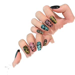 <span class=keywords><strong>Uñas</strong></span> Postizas de Diseño de Salón, Hechas a Mano, Modernas y de Lujo, para un Acabado Duradero, <span class=keywords><strong>Uñas</strong></span> Adhesivas Únicas - Product Image 1