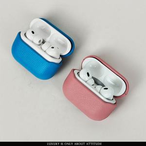 Nouvel arrivage <span class=keywords><strong>Housse</strong></span> en cuir véritable <span class=keywords><strong>Togo</strong></span> pour Airpods Pro 2 Étui pour écouteurs en cuir - Product Image 2