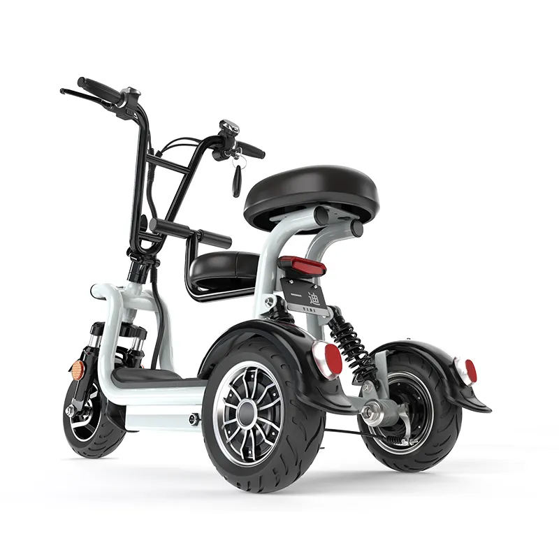 YIDI 400W 48V Mini Electric Tricycle Folding Electric Scooter Bike 3 Wheel Electric Trike With Child Seat City Bike