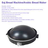 Crêpière Électrique en Fonte pour Pain Arabe, Saj, Gursaan, Crêpes, Roti, Flapjack, Mogog, Injera – Idéale pour Usage Domestique