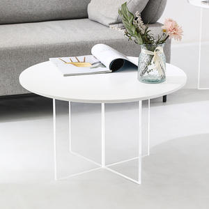 <b>Coffee</b> <b>Table</b> Set Round <b>Acrylic</b> White Modern Minimalist Living Room Home Use - Product Image 4