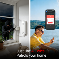 Sensor de Puerta Inteligente Tuya con WiFi, Funciona con Batería, Detector de Apertura y Cierre, Control por Aplicación Smartlife, Notificaciones, Compatible con Alexa y Google Home
