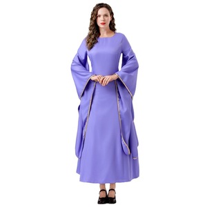 Costume de reine des neiges, robe de cosplay avec cape et couronne pour femmes adultes, tenue de spectacle de scène pour fête d'Halloween - Product Image 5