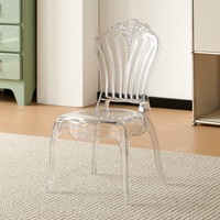 Chaise d'enfant empilable portable en plastique transparent Jietuo, design moderne et écologique pour événements extérieurs