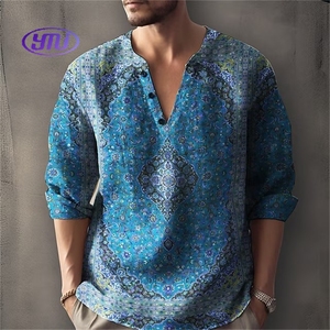 Nouveaux <span class=keywords><strong>T</strong></span>-shirts pour hommes à col en V coupe ample avec motifs africains, tissu 200 grammes, <span class=keywords><strong>meilleur</strong></span> design Y - Product Image 4