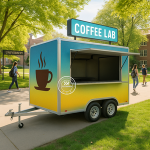 Camion à café <span class=keywords><strong>remorque</strong></span> alimentaire américaine chariot alimentaire mobile hotte personnalisée entièrement équipée cuisine remorques alimentaires - Product Image 5