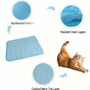 Colchoneta <span class=keywords><strong>Refrescante</strong></span> para Mascotas, <span class=keywords><strong>Cama</strong></span> para Perros y Gatos, Fresca y <span class=keywords><strong>Refrescante</strong></span> para Prevenir el Calor, Colchoneta para Dormir con Buena Ventilación y Disipación del Calor - Product Image 2