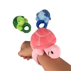 CE OEM Stuffed Animal Plush Slap Bracelet Children's Toys Custom Cute Animal Plush Slap Clap Bracelet Toy