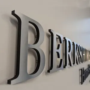 Mektuplar kapalı işareti 3D yükseltilmiş mektup işareti duvar Logo marka tabela özel ofis iş lobi resepsiyon için kesim akrilik 50