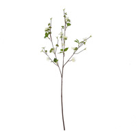 Ranting Viburnum Plicatum Buatan Rustic Kustom, Bunga Liar Palsu, Batang Bunga Bola Salju Jepang untuk Rangkaian Bunga Rumah