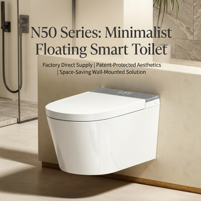 CUPC UL High-End Automatic Bidet Smart Toilet Electric Self-Clean Smart Toilet Wall Hung Remote Control Backed Smart Wc Toilet