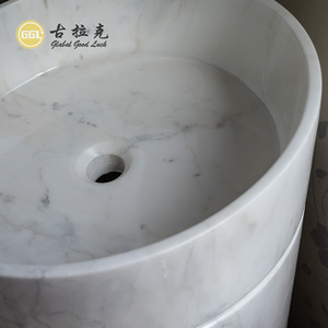 Lavabo de cono de mármol blanco <span class=keywords><strong>italiano</strong></span> de clase alta independiente en baño/Hotel - Product Image 5