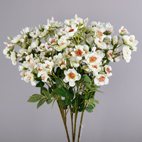 Fleur artificielle à 4 branches, rose, décoration de mariage, petite rose multiflora, décoration de salon, bouquet de fleurs artificielles