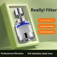 Filtre anti-éclaboussures universel pour robinet NCBX, 360° °   Aérateur d'évier de cuisine rotatif, buse de filtration à 6 couches en pierre médicale pour la maison/l'hôtel