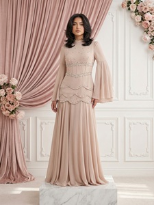 Loriya Abaya Ricamata Elegante con Chiusura, Vestito Lungo per Donne Musulmane, Ispirazione Dubai, Moda Islamica Modesta - Product Image 3