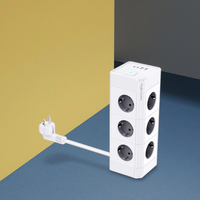 NOUVEAU Prises d'extension MultipleTower Socket 4/8/12 Outlets 2m Power Cord Power Strip EU avec 2 USB-A et 2 USB-C