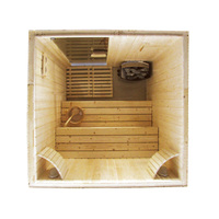 Sauna haut de gamme en cèdre rouge occidental et en pruche du Canada, cabine de sauna sèche intérieure pour famille de 2 à 6 personnes.