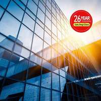Harga Sistem Cladding Dinding Tirai Kaca Panel Fasad Aluminium Berlubang Konstruksi Modern