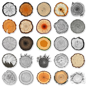50PCS Ne pas répéter l'autocollant <span class=keywords><strong>d</strong></span>'anneau <span class=keywords><strong>d</strong></span>'<span class=keywords><strong>arbre</strong></span> de feuille de plante vintage - Product Image 4