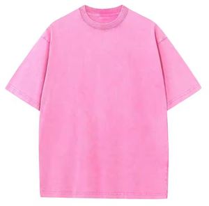 Camiseta Corta Estampada de Algodón 100% de 250 g/m² al por Mayor para Verano, Estilo Urbano, Unisex, Color Sólido, Silueta Grande, Antiarrugas - Product Image 5