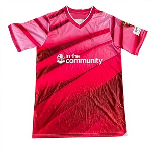 Maillot de football d'été nouvelle saison 2025/26 Bolton imprimé, design personnalisé, domicile/extérieur, col rond, manches courtes, polyester/nylon, séchage rapide - Product Image 1