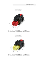 776429-1 Konektor Sensor Kabel Harness Excavator 2-lubang Terminal Konektor Cepat 776523-1 Tahan Air