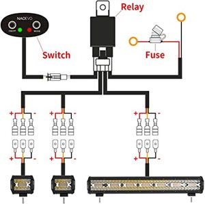 Nouvelle barre lumineuse LED tout-terrain NAO 240W 20 pouces RGB avec kit de câblage, étanche IP68, DC 12V/24V pour camions Accord - Product Image 4