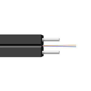 Câble <span class=keywords><strong>de</strong></span> branchement FTTH plat intérieur <span class=keywords><strong>12</strong></span> fibres G652D/G657A1 Fibre optique avec renfort FRP ou acier POE <span class=keywords><strong>RJ45</strong></span> GSM - Product Image 2