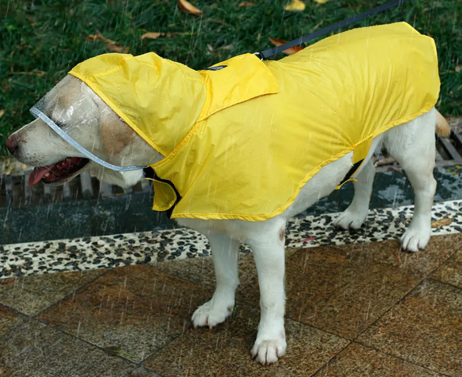 Thời trang mới trùm đầu không thấm nước Trọng lượng nhẹ phản chiếu Áo mưa cho chó